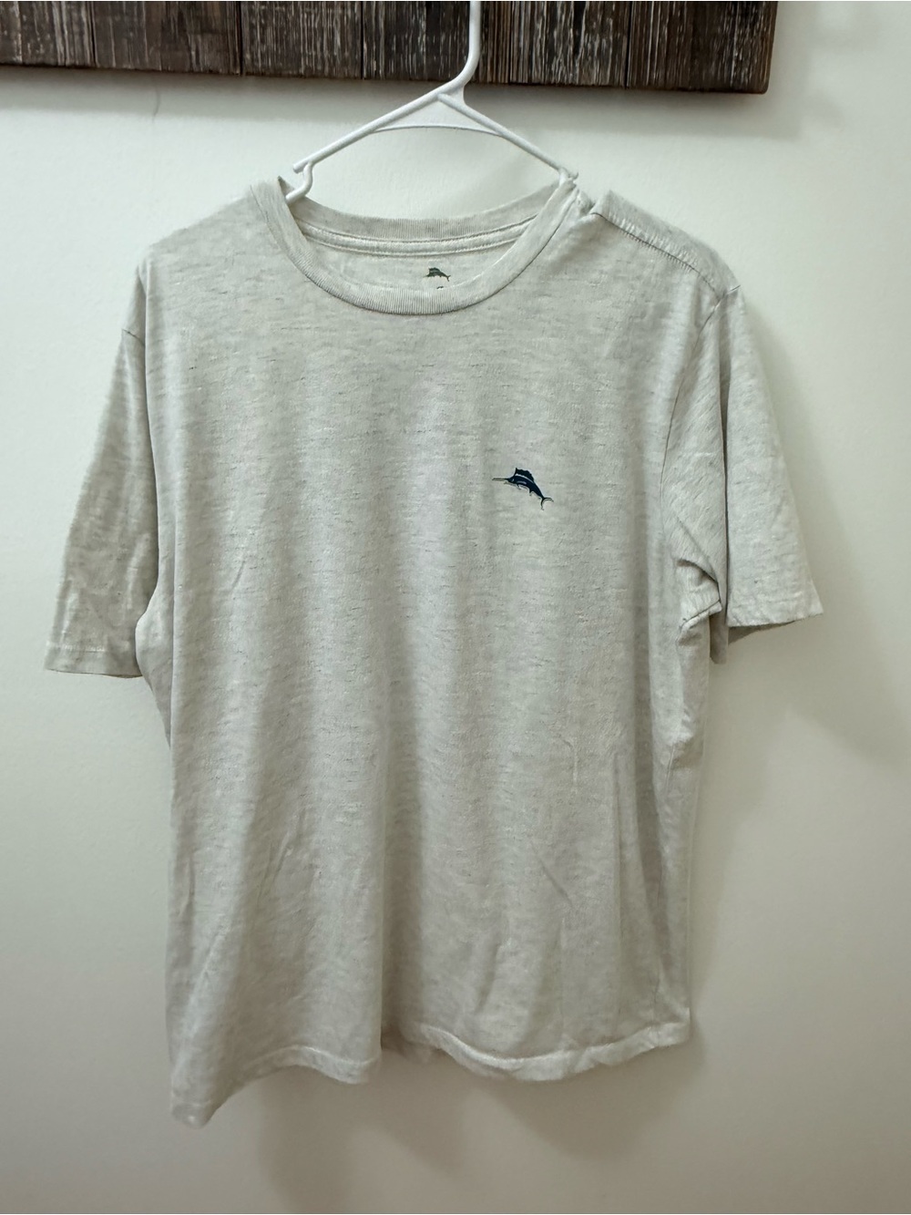 Tommy Bahama Short-Sleeve Crew Shirt with Navy Marlin Logo